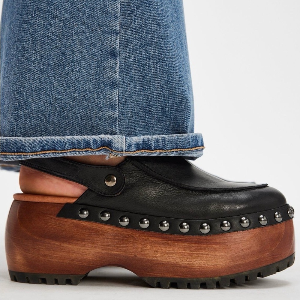 Free People Everette Black Platform Clog